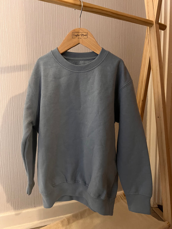 Blue sweatshirt with name 5-6Y