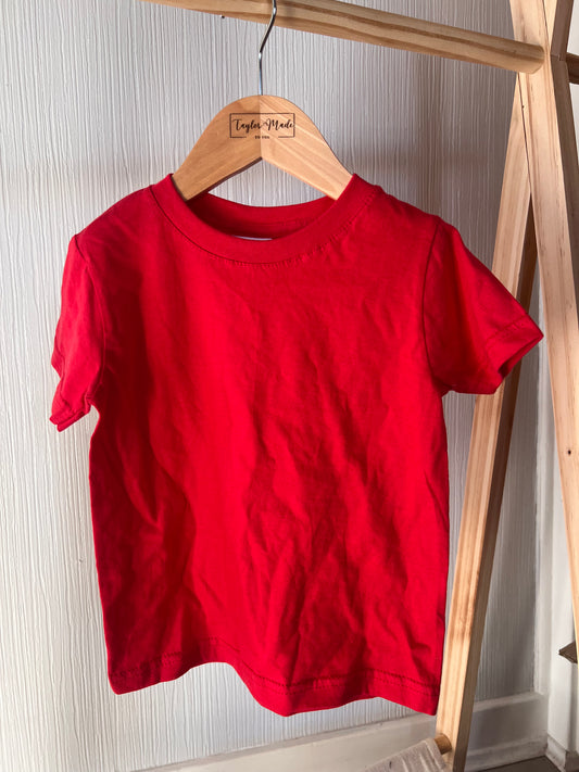 Kids Red Tshirt with embroidered name