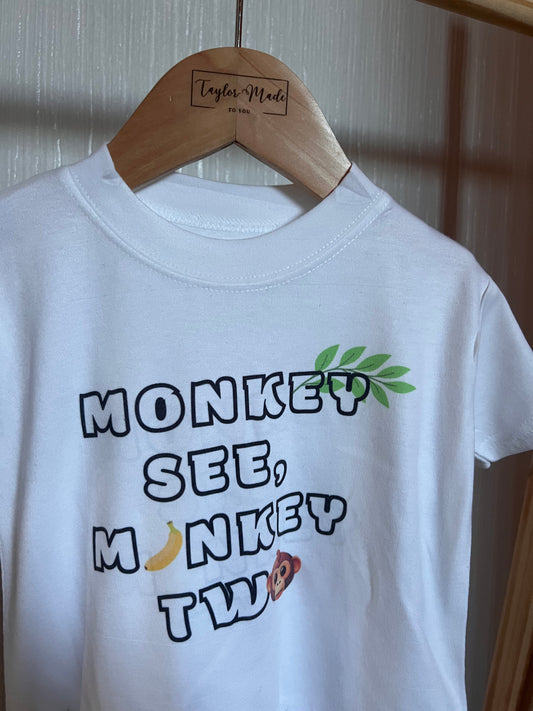 Monkey See Monkey Two tee