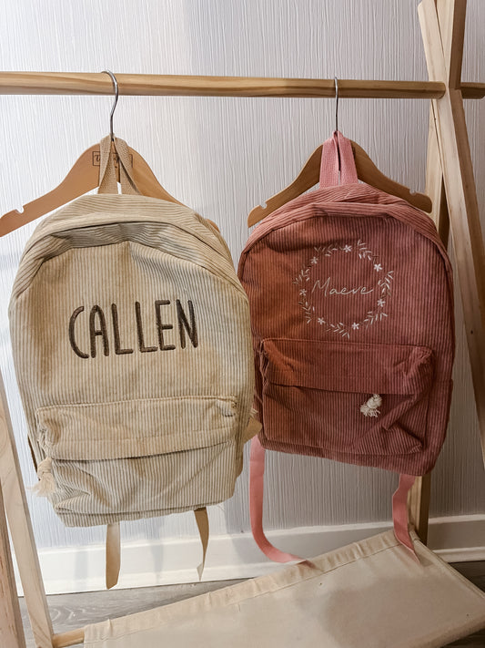 Cord Backpack Beige