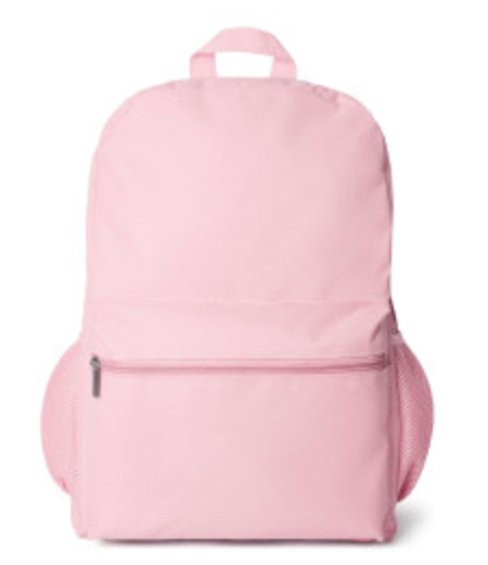 Large Embroidered Backpack Pink