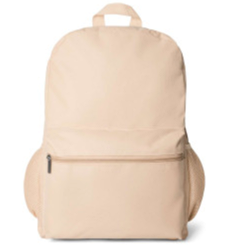 Large Embroidered Backpack Nude