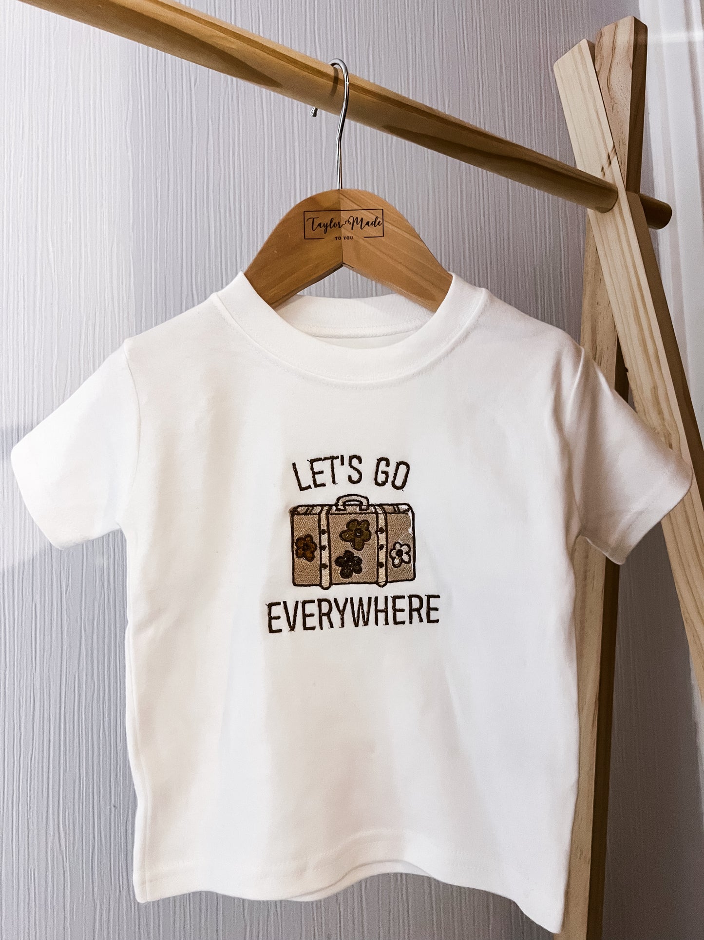 Let's Go Everywhere Embroidered T-shirt