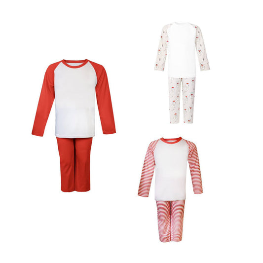 Embroidered Plain Red Children's PJs