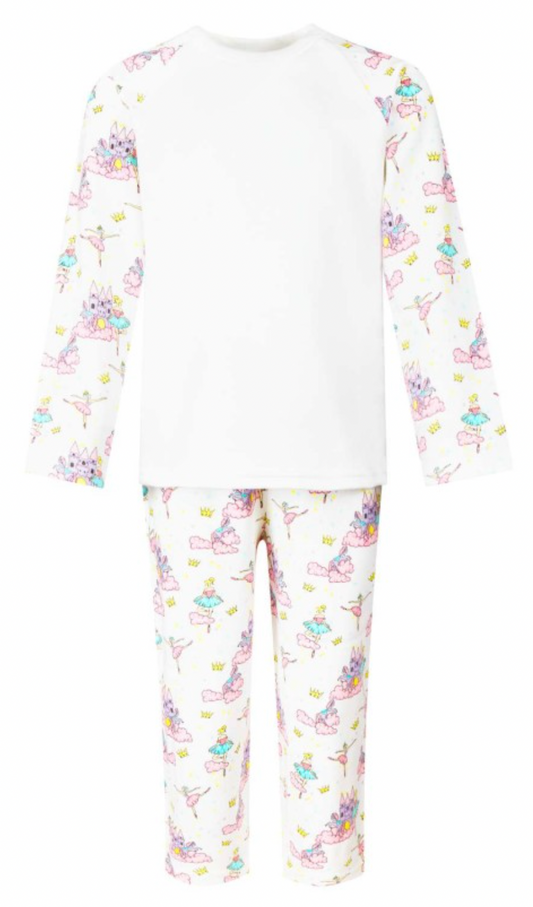 Embroidered Ballerina Print Pjs