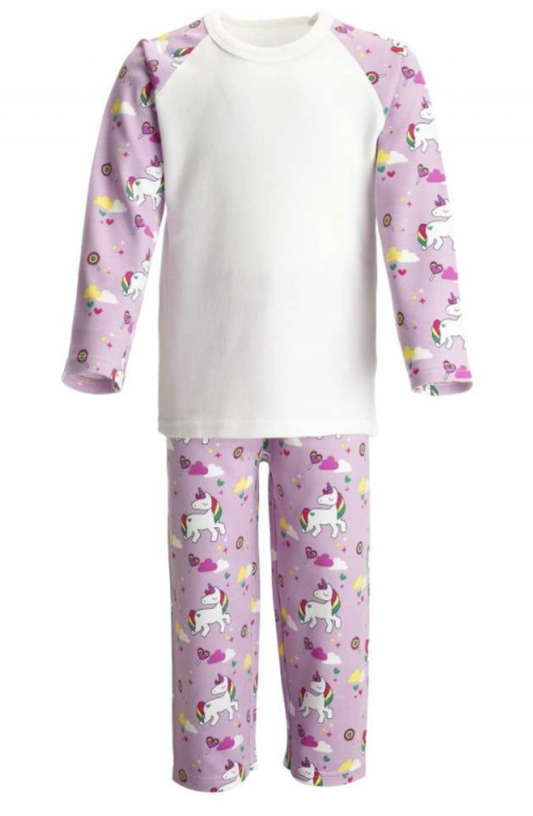 Embroidered Unicorn Print Pjs